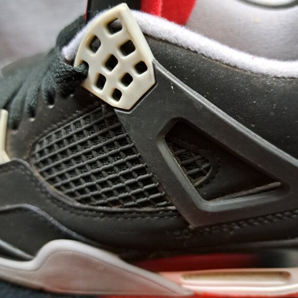 %Size 7.5 Nike Air Jordan 4 Retro Bred Black Cement 308497-060 Men AJ3 main image 2